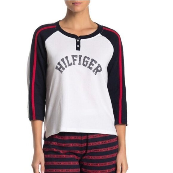 Tommy Hilfiger Henley T-Shirt Pajama - Picture 1 of 7